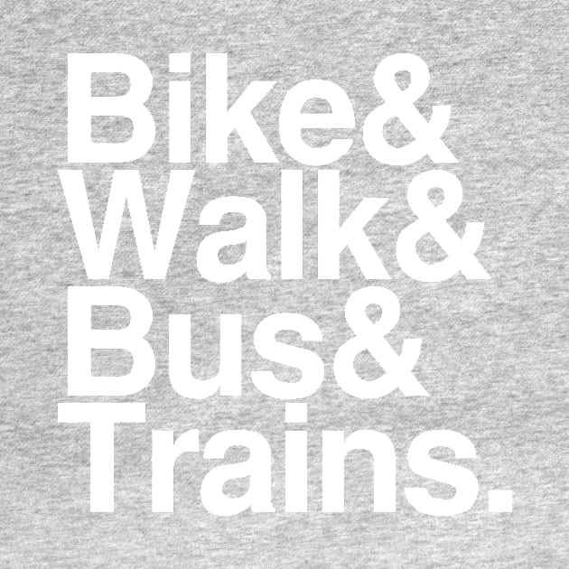 Bike and Walk and Bus and Trains by coolville